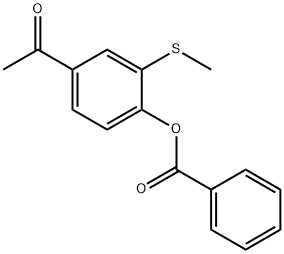 4-acetyl-2-(methylthio)phenyl benzoate Structure