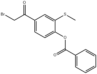 4-(2-bromoacetyl)-3-(methylthio)phenyl acetate Structure