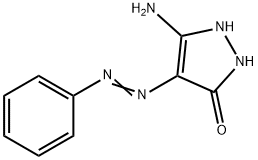 3-AMINO-5-HYDROXY-4-PHENYLAZOPYRAZOLE 구조식 이미지