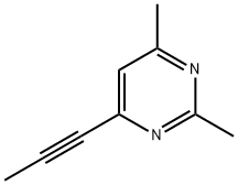 Pyrimidine, 2,4-dimethyl-6-(1-propynyl)- (9CI) Structure