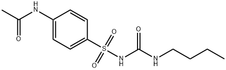 N-[4-[[[(butylamino)carbonyl]amino]sulphonyl]phenyl]acetamide 구조식 이미지