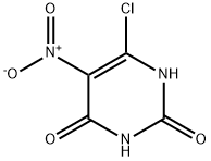6-Chloro-5-Nitropyrimidine-2,4-Diol 구조식 이미지