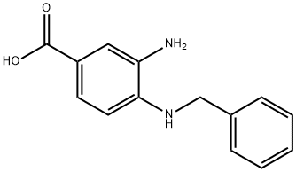 3-AMINO-4-BENZYLAMINO-BENZOIC ACID Structure