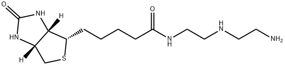 1H-Thieno[3,4-d]iMidazole-4-pentanaMide, N-[2-[(2-aMinoethyl)aMino]ethyl]hexahydro-2-oxo-, (3aS,4S,6aR)- 구조식 이미지