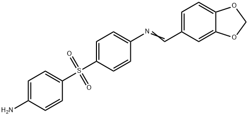 4-[4-(benzo[1,3]dioxol-5-ylmethylideneamino)phenyl]sulfonylaniline Structure