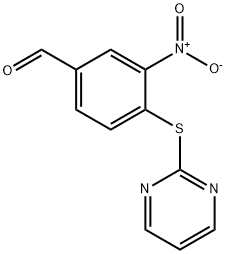 3-nitro-4-(pyrimidin-2-ylthio)benzaldehyde Structure