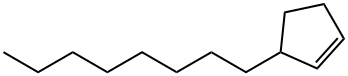 사이클로펜탄,2-n-옥틸- 구조식 이미지