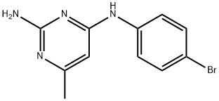 N4-(4-브로모-페닐)-6-메틸-피리미딘-2,4-디아민 구조식 이미지