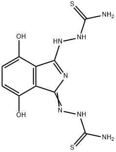2-[3-[2-(Aminothioxomethyl)hydrazono]-4,7-dihydroxy-2,3-dihydro-1H-isoindole-1-ylidene]hydrazinecarbothioamide 구조식 이미지