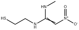 2-[[1-(METHYLAMINO)-2-NITROETHENYL]AMINO]-ETHANETHIOL Structure