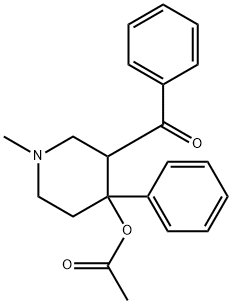 (3-benzoyl-1-methyl-4-phenyl-4-piperidyl) acetate 구조식 이미지