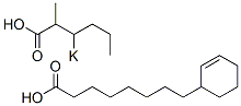 dipotassium 5-carboxylato-4-hexylcyclohex-2-ene-1-octanoate Structure