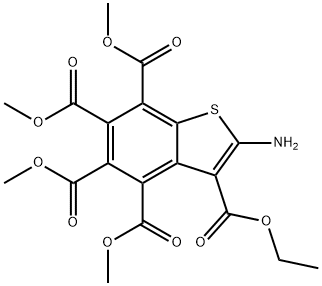 2-Aminobenzo[b]thiophene-3,4,5,6,7-pentacarboxylic acid 3-ethyl 4,5,6,7-tetramethyl ester Structure