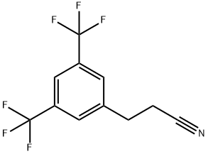 3-(3,5-bis-trifluoromethyl-phenyl)-propionitrile Structure