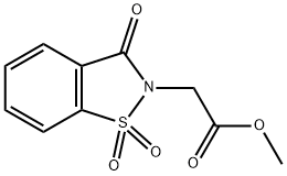 methyl 3-oxo1,2-benzisothiazole-2(3H)-acetate 1,1-dioxide 구조식 이미지