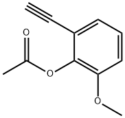 Phenol, 2-ethynyl-6-methoxy-, acetate (9CI) Structure