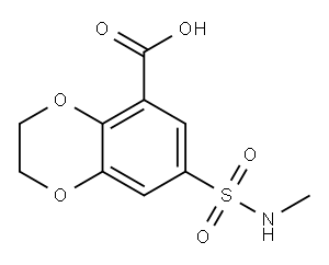 2,3-dihydro-7-(N-methylsulphamoyl)-1,4-benzodioxin-5-carboxylic acid 구조식 이미지