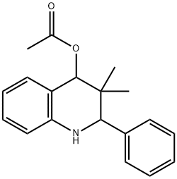 3,3-Dimethyl-2-phenyl-1,2,3,4-tetrahydro-4-quinolinyl acetate 구조식 이미지