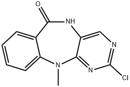 2-chloro-11-Methyl-5H-benzo[e]pyriMido[5,4-b][1,4]diazepin-6(11H)-one 구조식 이미지