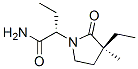 1-Pyrrolidineacetamide,alpha,3-diethyl-3-methyl-2-oxo-,(alphaS,3S)-(9CI) 구조식 이미지