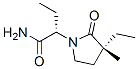 1-Pyrrolidineacetamide,alpha,3-diethyl-3-methyl-2-oxo-,(alphaS,3R)-(9CI) 구조식 이미지