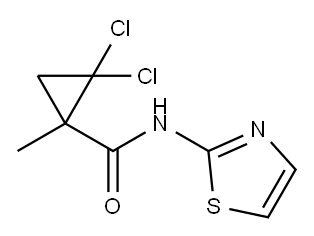 Cyclopropanecarboxamide, 2,2-dichloro-1-methyl-N-2-thiazolyl- (9CI) 구조식 이미지