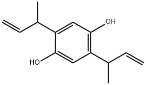 1,4-Benzenediol, 2,5-bis(1-methyl-2-propenyl)- (9CI) Structure