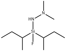 2-[Fluorobis(1-methylpropyl)silyl]-1,1-dimethylhydrazine 구조식 이미지
