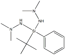 1,1'-(tert-Butylphenylsilylene)bis(2,2-dimethylhydrazine) 구조식 이미지