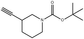 1-Piperidinecarboxylic acid, 3-ethynyl-, 1,1-dimethylethyl ester 구조식 이미지