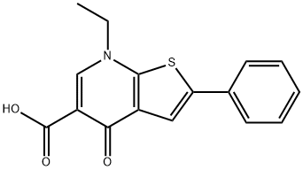 7-ETHYL-4-OXO-2-PHENYL-4,7-DIHYDROTHIENO[2,3-B]PYRIDINE-5-CARBOXYLIC ACID 구조식 이미지