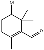 2,6,6-Trimethyl-5-hydroxy-1-cyclohexene-1-carbaldehyde 구조식 이미지