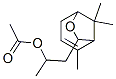 α,2,8,8-Tetramethyl-6-oxabicyclo[3.2.1]oct-2-ene-7-ethanol acetate 구조식 이미지