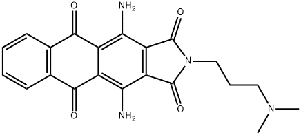4,11-Diamino-2-[3-(dimethylamino)propyl]-1H-naphth[2,3-f]isoindole-1,3,5,10(2H)-tetrone 구조식 이미지