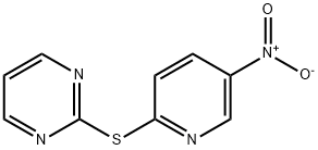 피리미딘,2-((5-니트로-2-피리디닐)티오)- 구조식 이미지