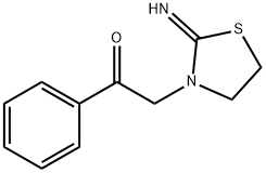 2-(2-iminothiazolidin-3-yl)-1-phenylethan-1-one Structure