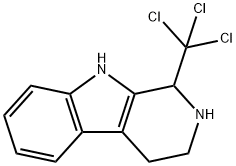2,3,4,9-테트라하이드로-1-(트리클로로메틸)-1H-피리도[3,4-b]인돌 구조식 이미지