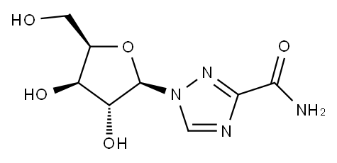1-[(2R,3R,4R,5R)-3,4-dihydroxy-5-(hydroxymethyl)oxolan-2-yl]-1,2,4-triazole-3-carboxamide 구조식 이미지