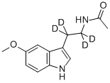 N-ACETYL-5-METHOXYTRYPTAMINE-ALPHA,ALPHA,BETA,BETA-D4 Structure