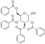 2,3,4,6-Tetra-O-benzoyl-a-D-glucopyranose 구조식 이미지