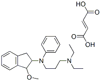 N-(2,3-dihydro-1-methoxy-1H-inden-2-yl)-N',N'-diethyl-N-phenylpropane-1,3-diamine fumarate 구조식 이미지