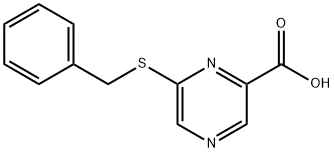 6-[(Phenylmethyl)thio]-pyrazinecarboxylicacid 구조식 이미지