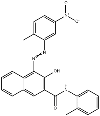 3-Hydroxy-4-[(2-methyl-5-nitrophenyl)azo]-N-(2-methylphenyl)-2-naphthalenecarboxamide Structure