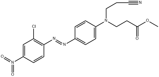 methyl N-[4-[(2-chloro-4-nitrophenyl)azo]phenyl]-N-(2-cyanoethyl)-beta-alaninate  구조식 이미지