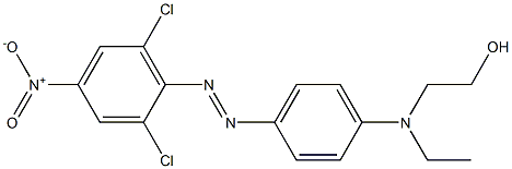 2-[p-[(2,6-dichloro-4-nitrophenyl)azo]-N-ethylanilino]ethanol  구조식 이미지