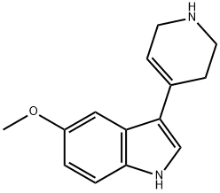 5-methoxy-3-(1,2,3,6-tetrahydropyridin-4-yl)-1H-indole 구조식 이미지