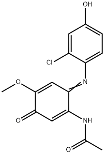 N-[6-[(2-chloro-4-hydroxyphenyl)imino]-4-methoxy-3-oxo-1,4-cyclohexadien-1-yl]acetamide Structure