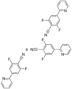 Tri[2-(5-cyano-4,6-difluorophenyl)pyridinato-C2,N] IridiuM(III) Structure