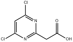 2-피리미딘아세트산,4,6-디클로로- 구조식 이미지
