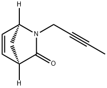 2-Azabicyclo[2.2.1]hept-5-en-3-one,2-(2-butynyl)-,(1S,4R)-(9CI) Structure